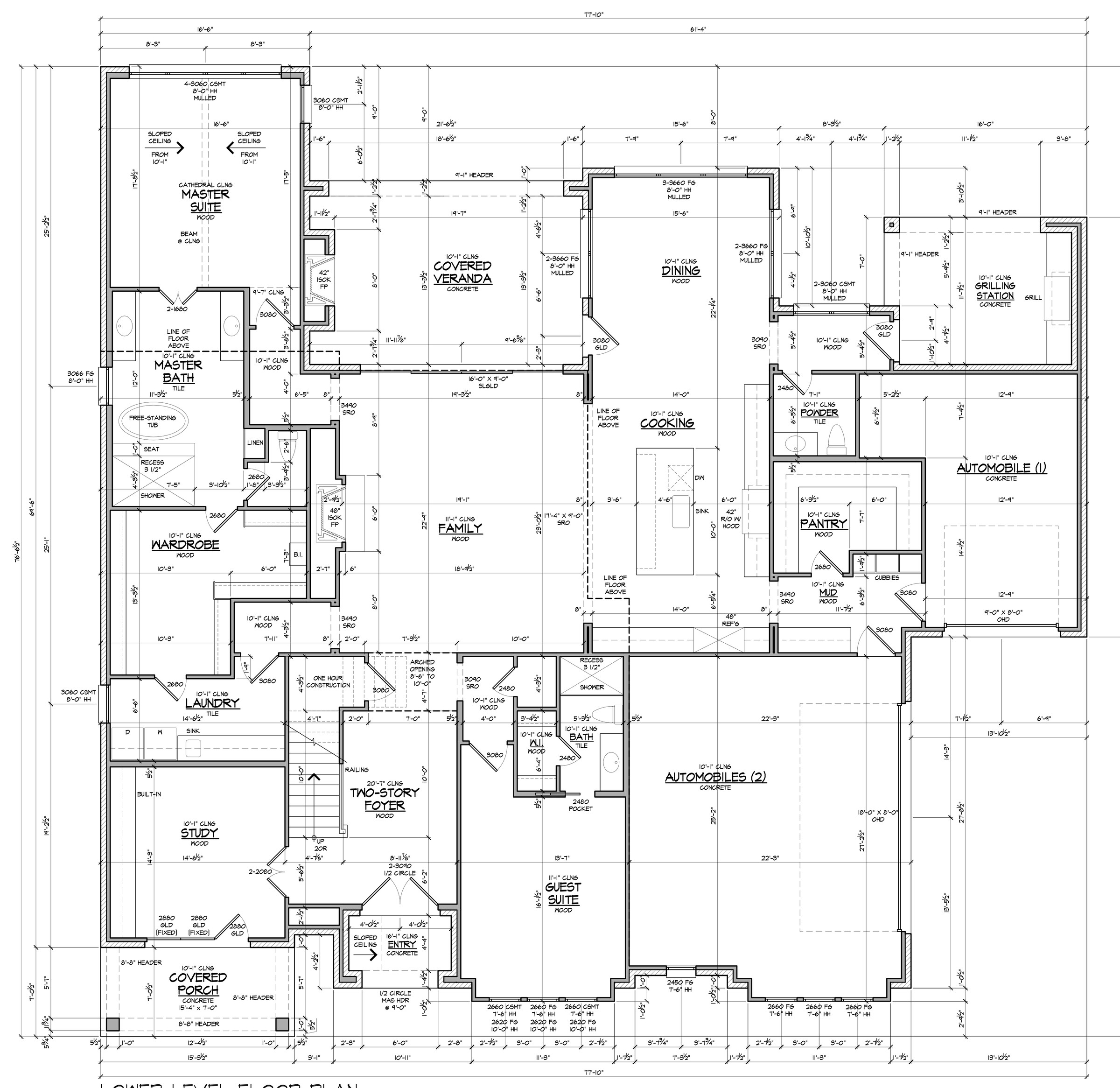 Lower level floor plan
